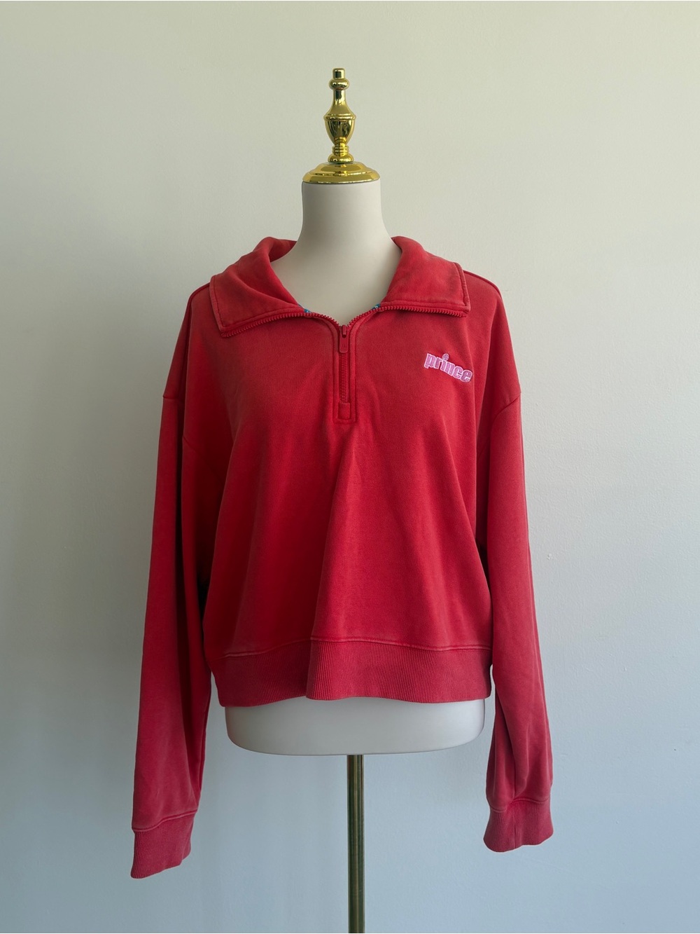 Prince Pickleball Pink Quarter Zip Pullover Sweatshirt XXL